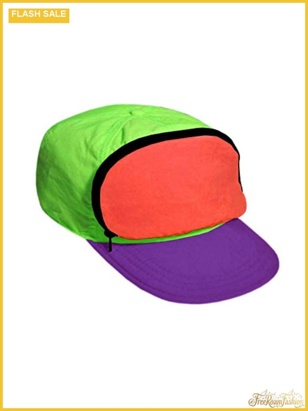 Fanny Pack Hat with Zipper Pocket Adjustable Nylon Retro Baseball Cap